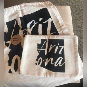 Canvas Arizona Drawstring Bag & Canvas Pouch